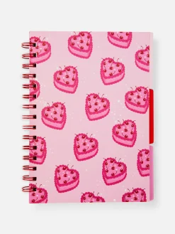 Notizbücher|Primark A5-Notizbuch Mit Registerkarten Und Kuchenmotiv Schwarz/Weiß