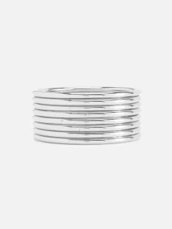 Schmuck|Primark Armreife In Metallic-Optik, 8er-Pack Weiß