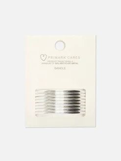 Schmuck|Primark Armreife In Metallic-Optik, 8er-Pack Weiß