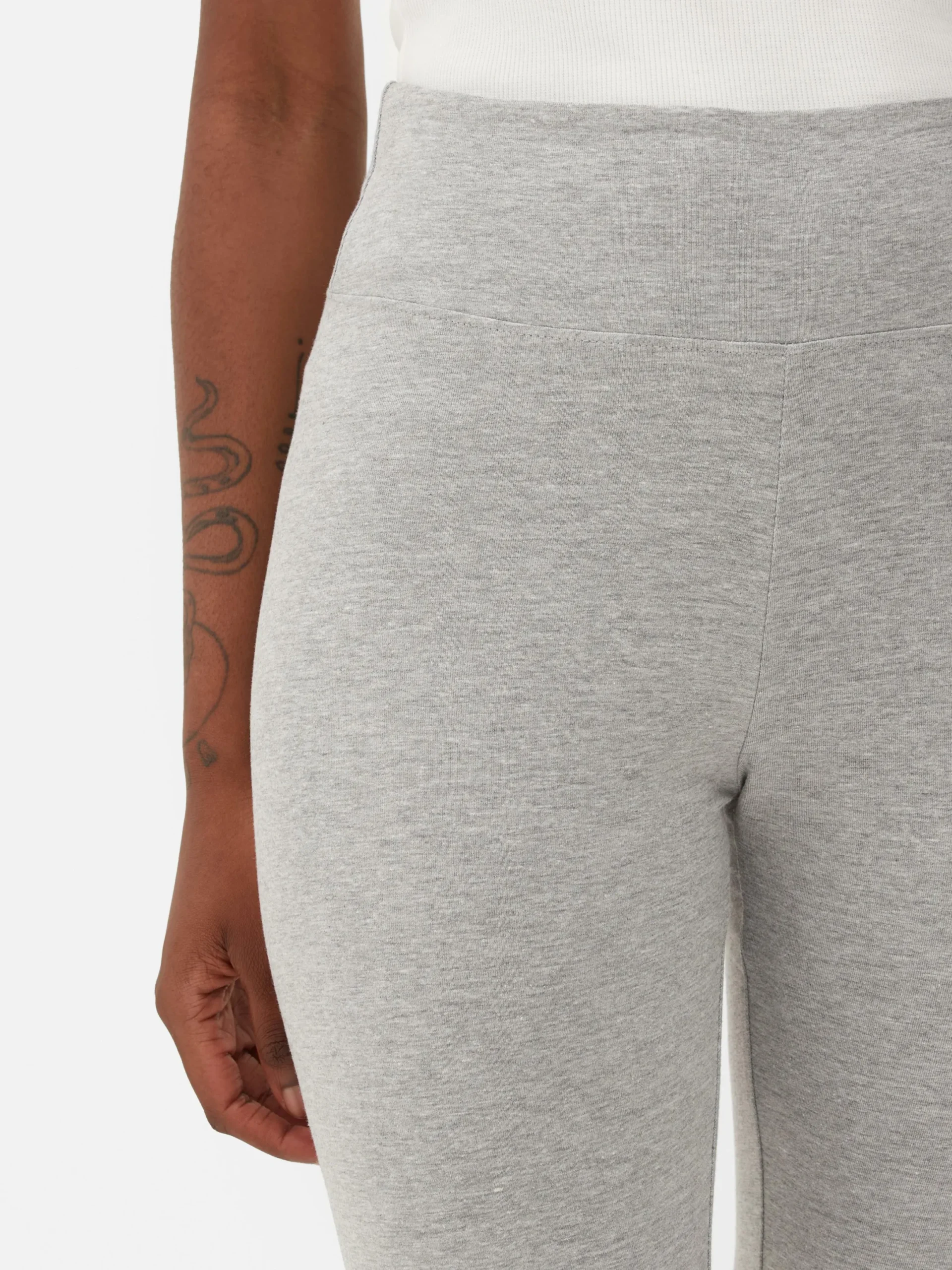 Hosen Und Leggings|Primark Ausgestellte Jerseyleggings Mit Hohem Bund Grau meliert