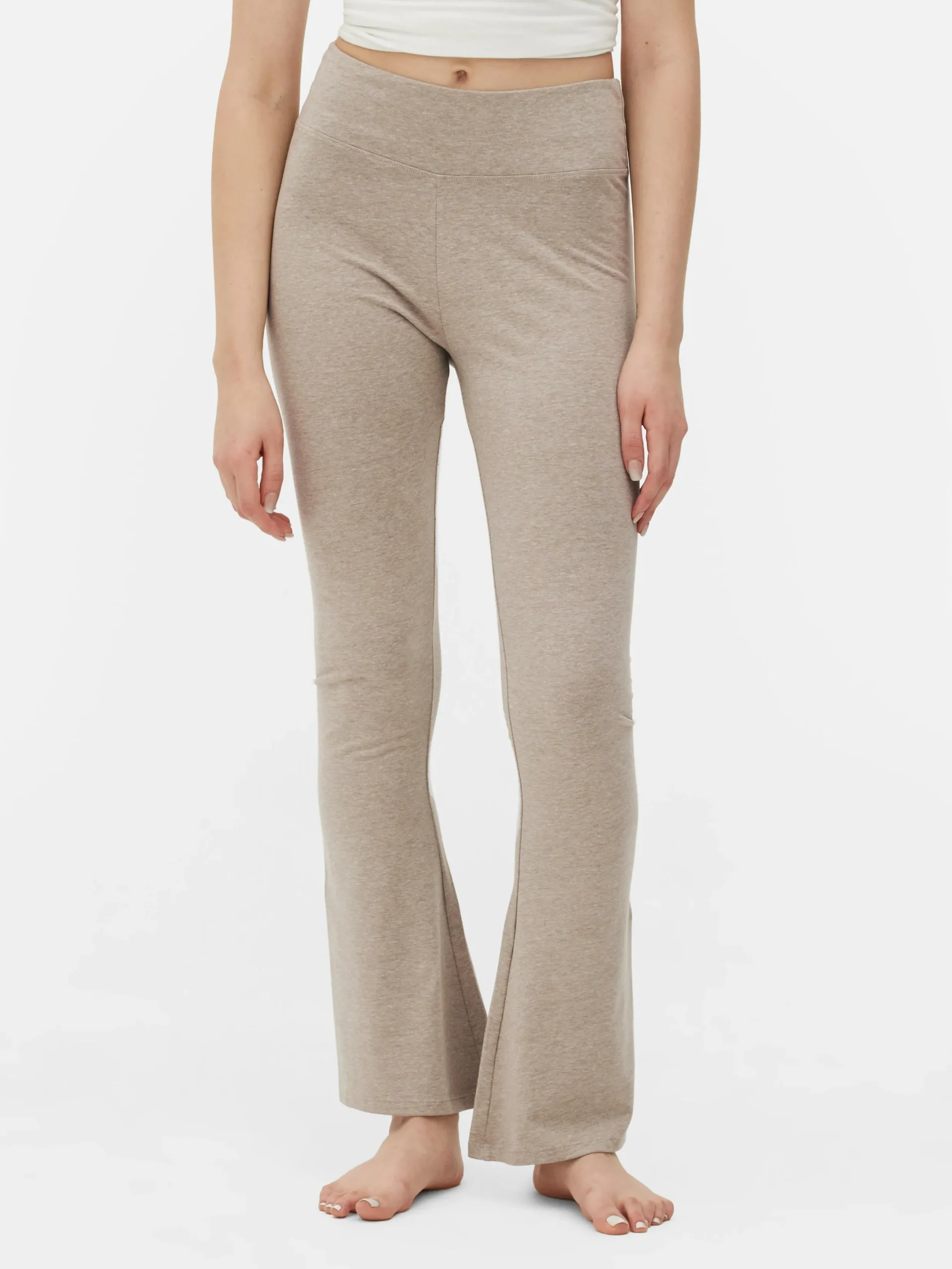 Hosen Und Leggings|Primark Ausgestellte Leggings Mit Hohem Bund Hellbeige
