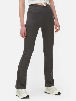 Fitnesskleidung Und Activewear|Primark Ausgestellte Yoga-Leggings Mit V-Taille Anthrazitfarben