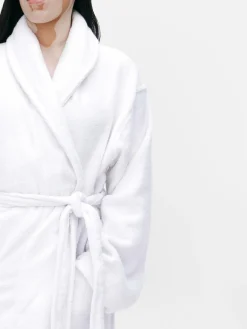 Bademäntel|Primark Bademantel Aus Baumwollfrottee Weiß