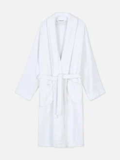 Bademäntel|Primark Bademantel Aus Baumwollfrottee Weiß