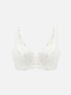 Bhs|Primark Balconette-BH Aus Spitze, Körbchengröße D-G Elfenbeinfarben