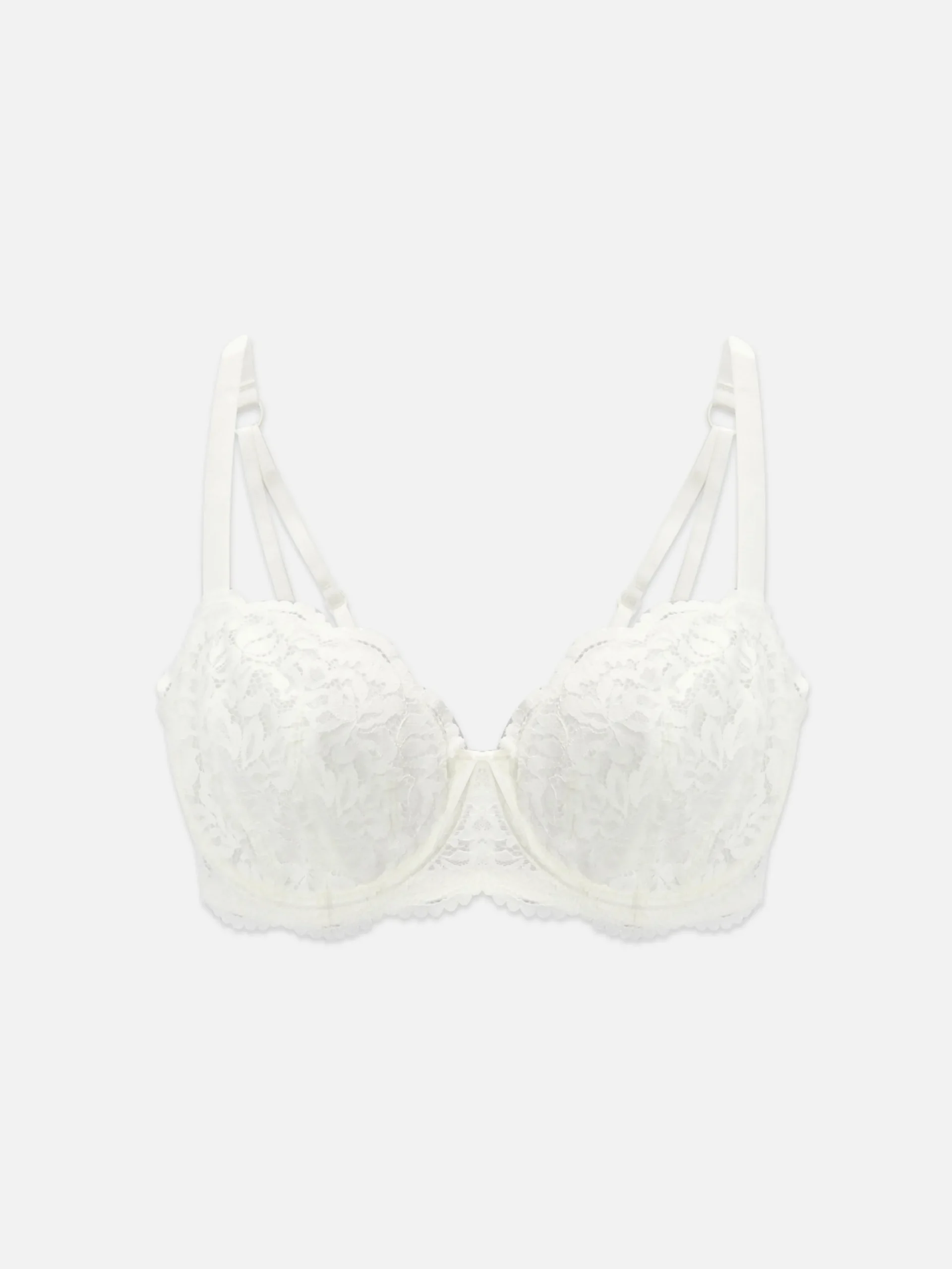 Bhs|Primark Balconette-BH Aus Spitze, Körbchengröße D-G Elfenbeinfarben