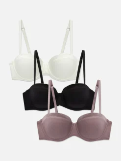 Bhs|Primark Balconette-BHs Mit Satinborte, A-DD, 3er-Pack Schwarz