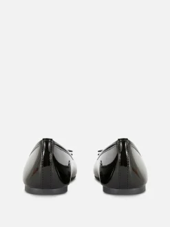 Flache Schuhe|Primark Ballerinas In Lackoptik Schwarz