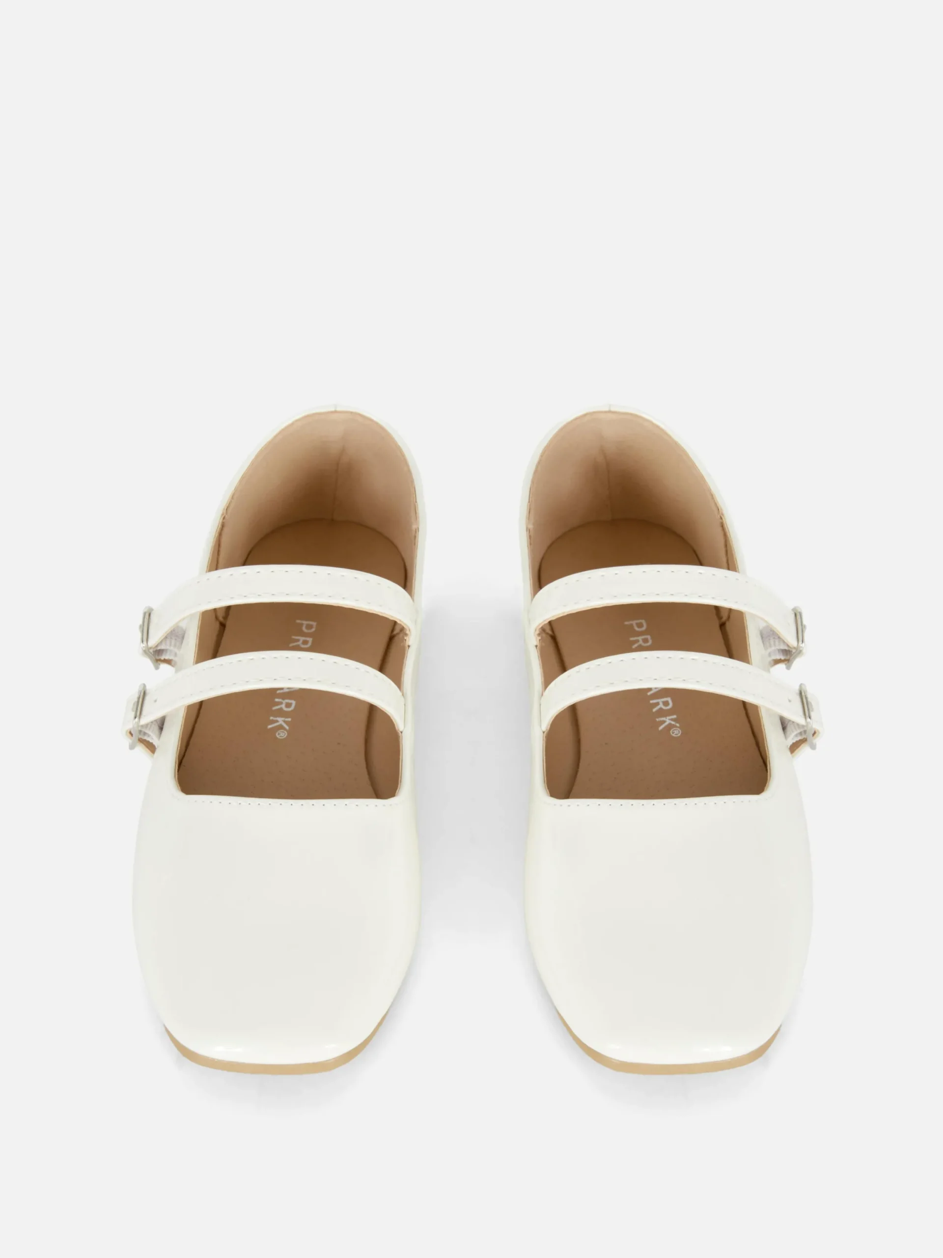Flache Schuhe|Primark Ballerinas Mit Doppelriemchen Ecrufarben