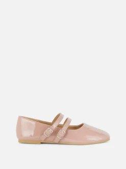 Flache Schuhe|Primark Ballerinas Mit Doppelriemchen Rosa