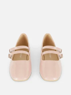 Flache Schuhe|Primark Ballerinas Mit Doppelriemchen Rosa