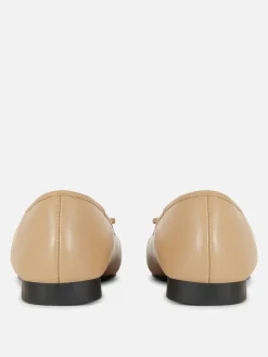 Flache Schuhe|Primark Ballerinas Mit Kontrastierender Zehenkappe Kamelbraun