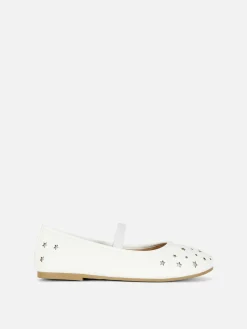 Flache Schuhe|Primark Ballerinas Mit Laser-Cuts In Sternenform Weiß