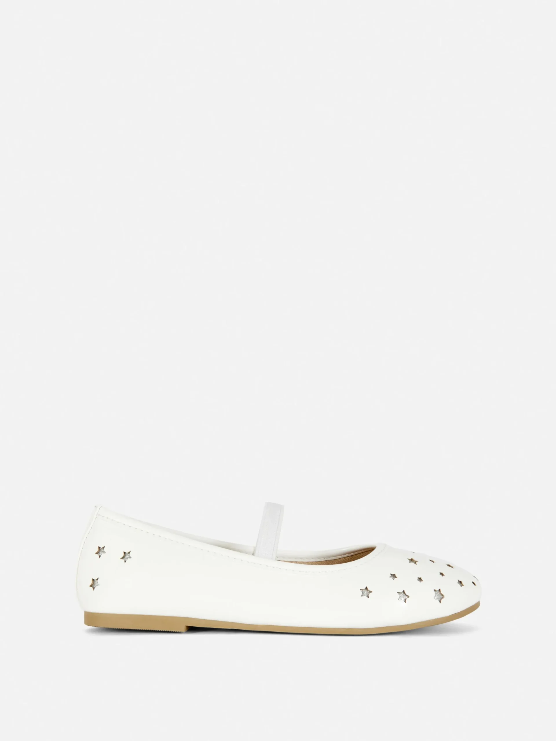 Flache Schuhe|Primark Ballerinas Mit Laser-Cuts In Sternenform Weiß