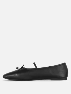 Flache Schuhe|Primark Ballerinas Mit Riemchen Schwarz