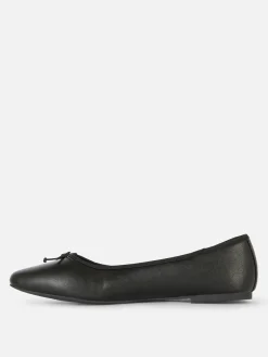 Flache Schuhe|Primark Ballerinas Mit Schleife Schwarz