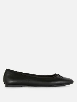 Flache Schuhe|Primark Ballerinas Mit Schleife Schwarz