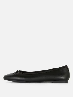 Flache Schuhe|Primark Ballerinas Mit Schleife Schwarz
