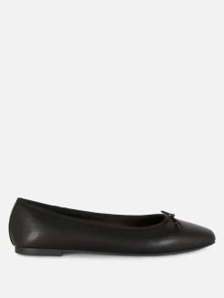 Flache Schuhe|Primark Ballerinas Mit Schleife Schwarz