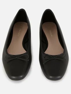 Flache Schuhe|Primark Ballerinas Mit Schleife Schwarz