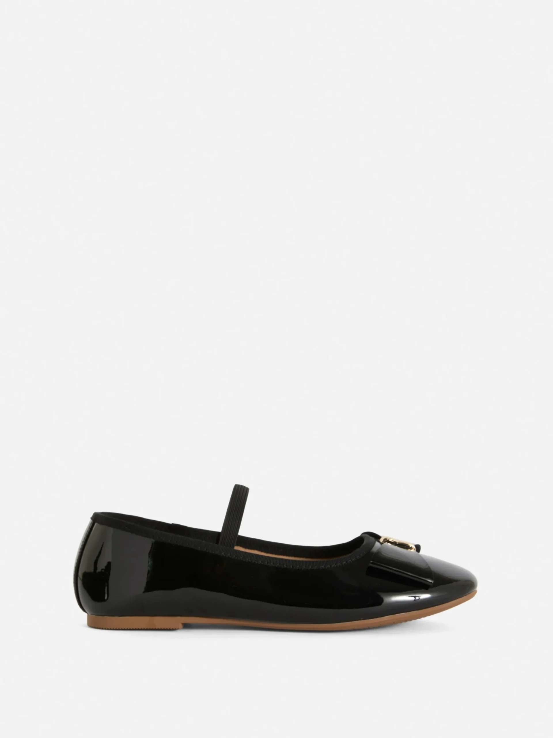 Flache Schuhe|Primark Ballerinas Mit Schleife In Lackoptik Schwarz