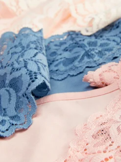Slips|Primark Bandeau-Tangas Aus Spitze, 3er-Pack Rosa