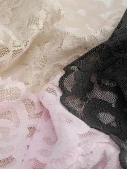 Slips|Primark Bandeau-Tangas Mit Blumenspitze, 3er-Pack Anthrazitfarben
