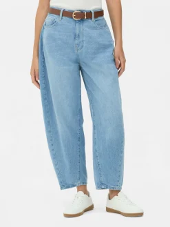 Denim|Jeans|Primark Barrel-Denim-Jeans Hellblau