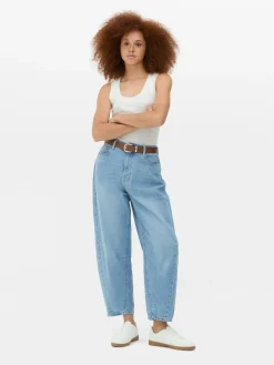 Denim|Jeans|Primark Barrel-Denim-Jeans Hellblau