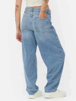 Jeans|Primark Barrel-Jeans Hellblau