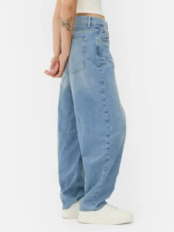 Jeans|Primark Barrel-Jeans Hellblau