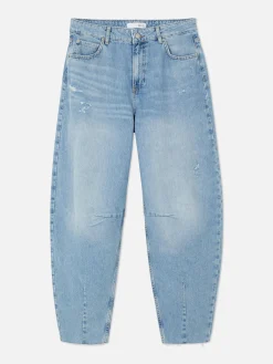 Jeans|Primark Barrel-Jeans Hellblau