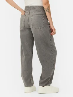 Jeans|Primark Barrel-Jeans Grau