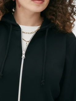 Loungewear|Hoodies Und Sweatshirts|Primark Basic Kapuzenpullover Mit Reißverschluss Schwarz