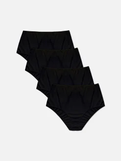 Slips|Primark Basic-Slips, 4er-Pack Schwarz