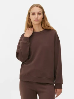 Hoodies Und Sweatshirts|Primark Basic-Sweatshirt Mit Rundhalsausschnitt Schokoladenbraun