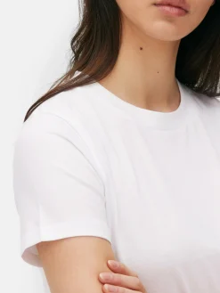 Tops Und T-Shirts|Primark Baumwoll-T-Shirt Weiß