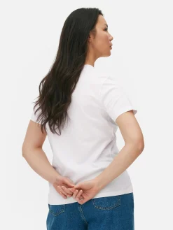 Tops Und T-Shirts|Primark Baumwoll-T-Shirt Weiß