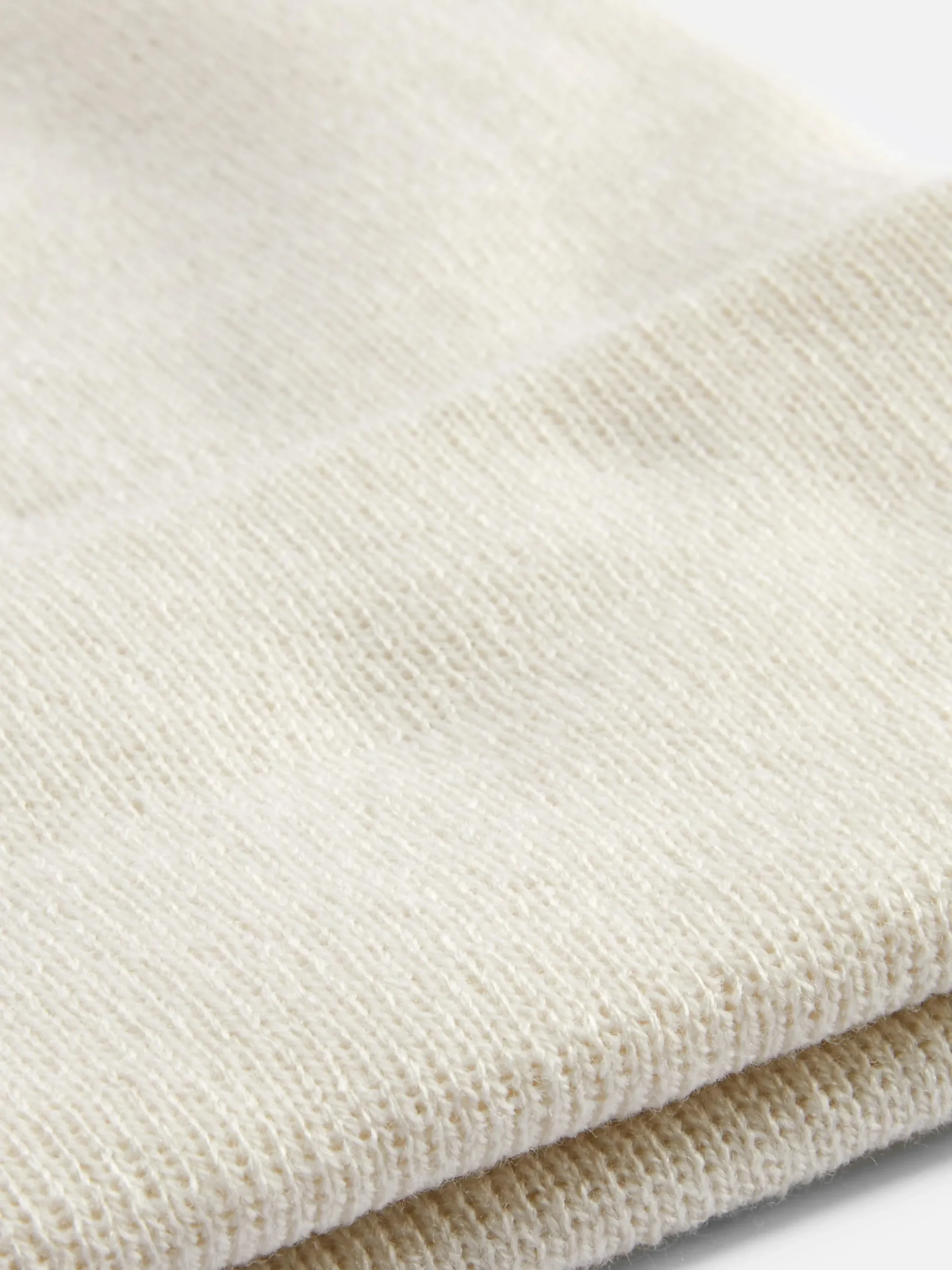 Mützen, Handschuhe Und Schals|Primark Beanie Mit Breitem Umschlag Ecrufarben