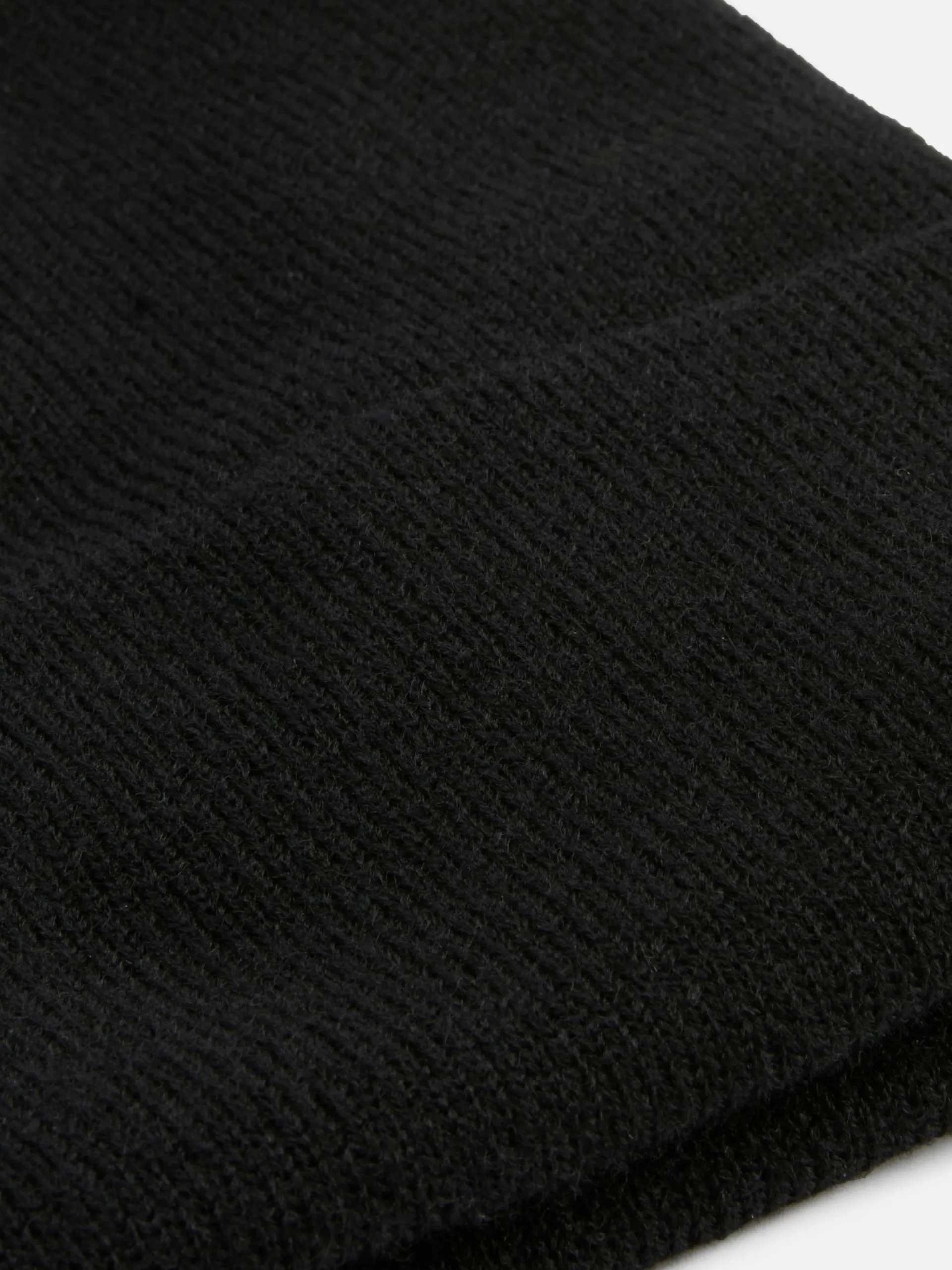 Mützen, Handschuhe Und Schals|Primark Beanie Mit Breitem Umschlag Schwarz