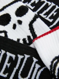 Beetlejuice|Halloween Alle|Primark „Beetlejuice“ Crew-Socken, 2er-Pack Violett