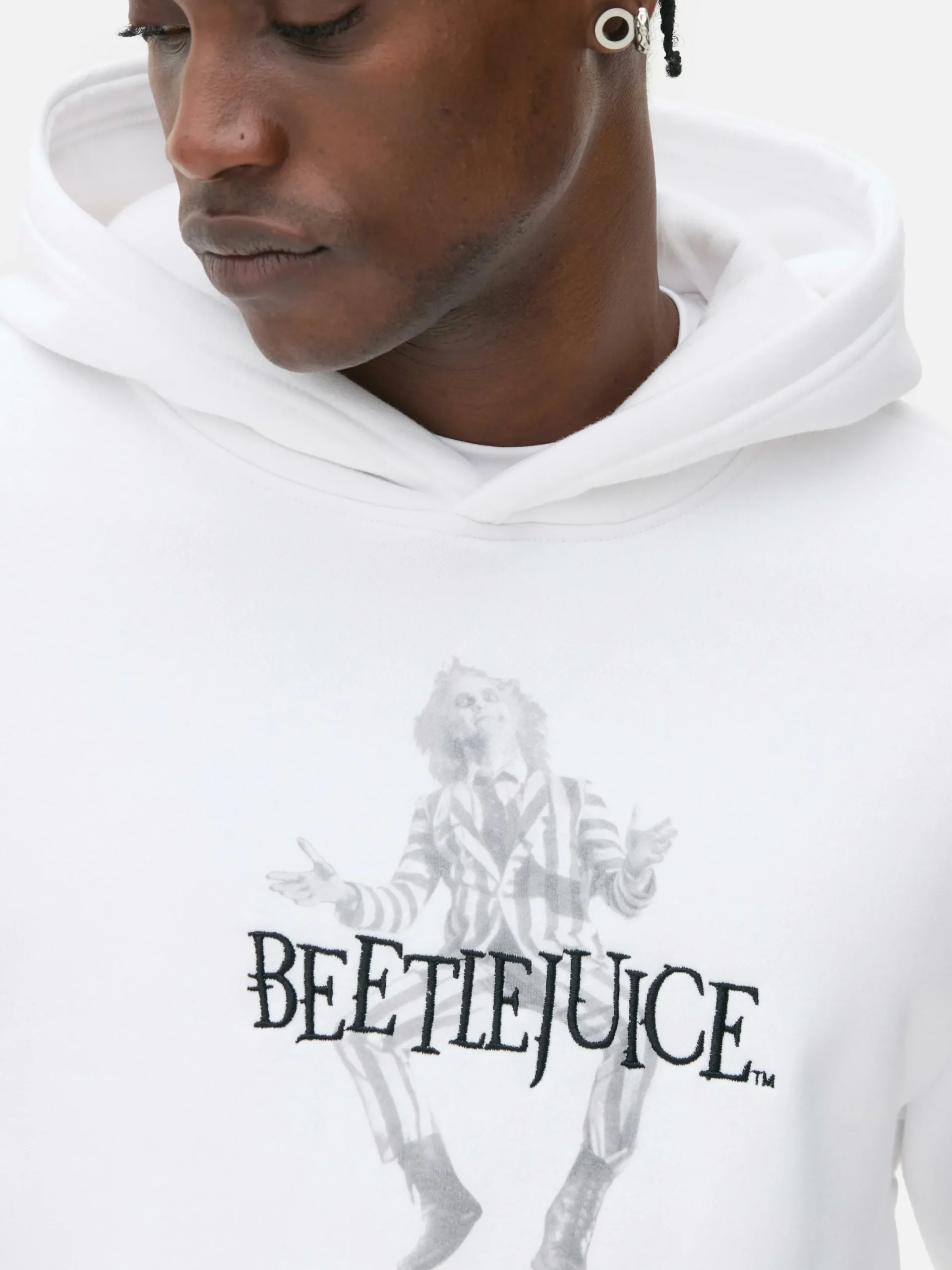 Beetlejuice|Halloween Alle|Primark „Beetlejuice“ Hoodie Mit Grafik Weiß