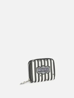 Beetlejuice|Halloween-Accessoires|Primark „Beetlejuice“ Portemonnaie Mit Reißverschluss Schwarz/Weiß