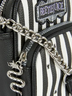 Beetlejuice|Halloween-Accessoires|Primark „Beetlejuice“ Smartphone-Tasche Schwarz/Weiß