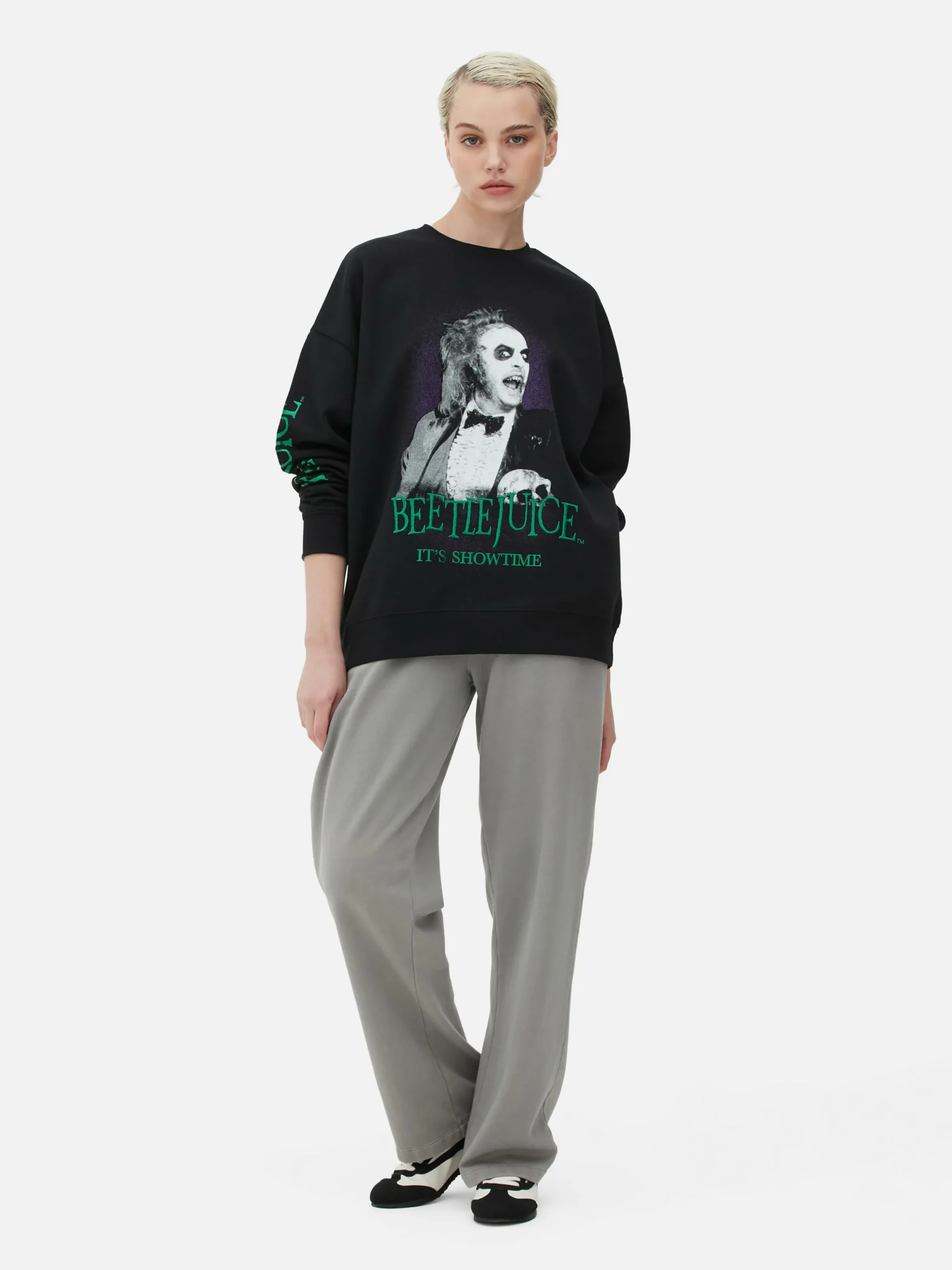 Beetlejuice|Halloween Alle|Primark „Beetlejuice“ Sweatshirt Schwarz