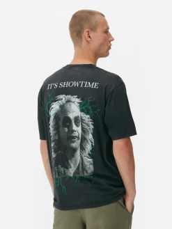 Beetlejuice|Halloween Alle|Primark „Beetlejuice“ T-Shirt In Verwaschener Optik Anthrazitfarben