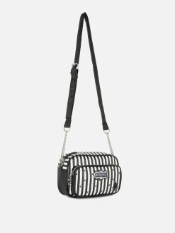 Beetlejuice|Halloween-Accessoires|Primark „Beetlejuice“ Umhängetasche Schwarz/Weiß