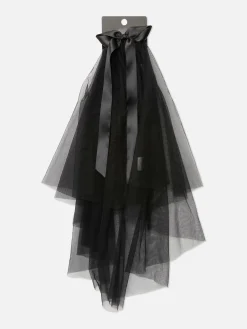 Gothic-Kleidung|Haarschmuck|Primark „Beetlejuice X Colleen Atwood“ Tüllschleier Schwarz