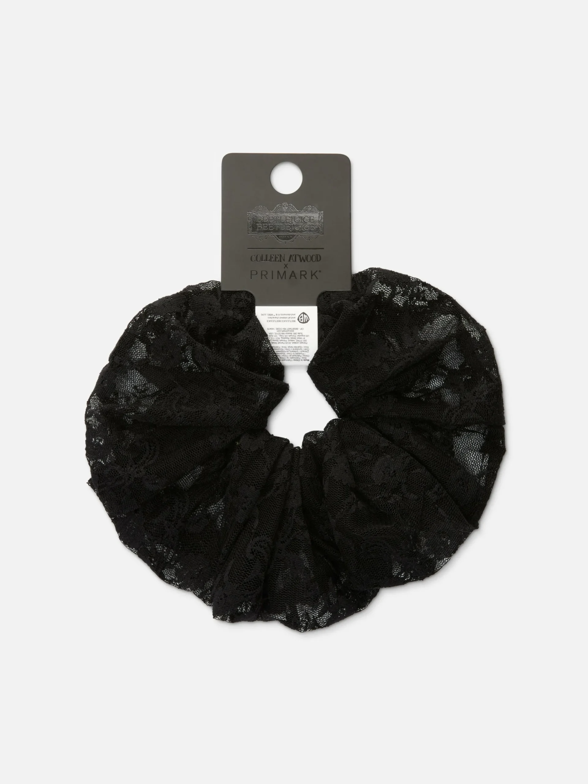 Halloween-Accessoires|Gothic-Kleidung|Primark „Beetlejuice X Colleen Atwood“ Haargummis, 3er-Pack Schwarz