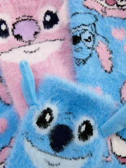 Socken Und Strumpfhosen|Primark Bequeme „Disney Stitch & Engel“ Socken, 2er-Pack Blau